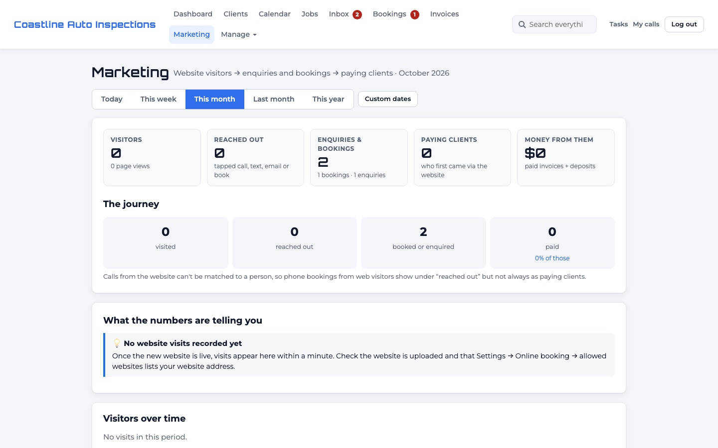 Marketing page