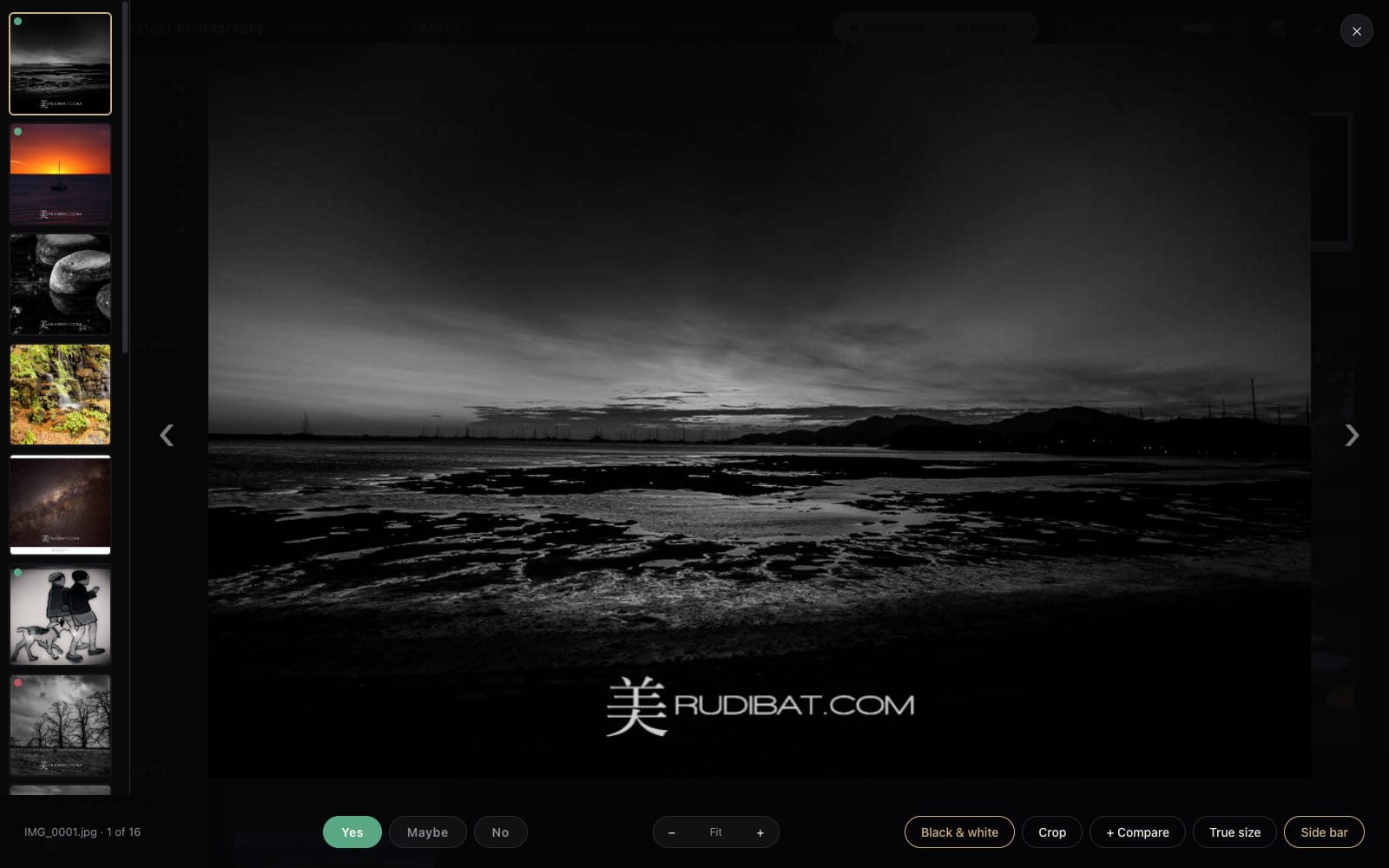 One-click black and white